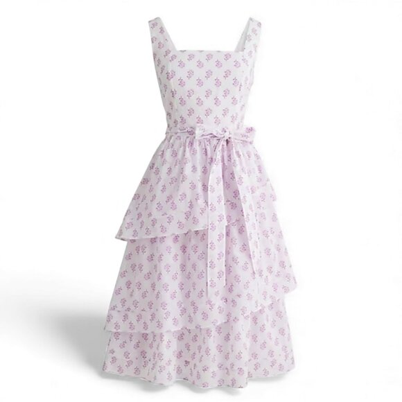J. Crew Sleeveless belted tiered midi dress Size 2 - Picture 3 of 7